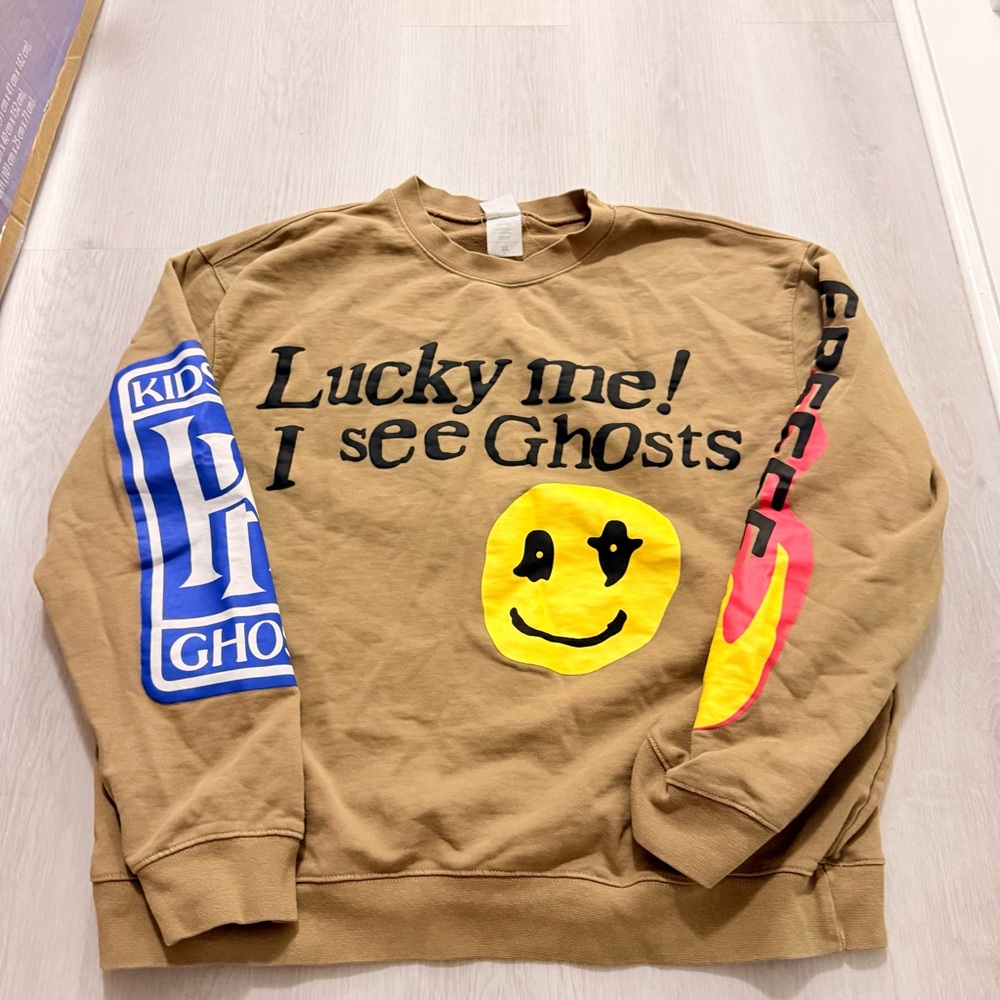 I See Ghosts Sweatshirt Mens 2XL Pullover Cotton Lucky Me Camp Flog Gnaw
